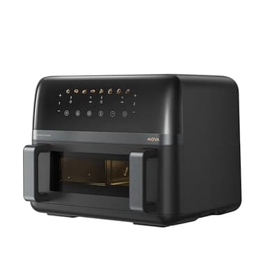 Friggitrice ad aria Mova AeroChef FD20 Pro: vano doppio da 9 L, SyncFinish, 2.700 W, croccantezza rapida, riscaldamento 40°-230°C, circolazione termica, interno in metallo, 7 preimpostazioni