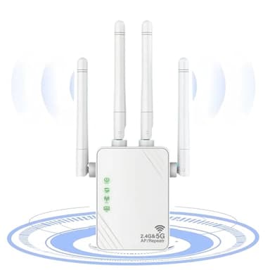 AILKIN Amplificatore di segnale WiFi Extender Più Veloce per la Casa - Copertura fino a 9000 piedi quadrati ripetitore WiFi Facile da configurare amplificatore di segnale wireless con porta Ethernet