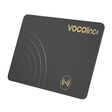 VOCOlinc Smart Air Tag Card Bluetooth, Wallet Tracker Thin 1.6mm Compatibile con Apple Dov’è (solo iOS, NON per Android), Localizzatore Portafogli Trova Oggetto per Bagaglio/Valigia/Passaporti, Nero