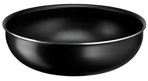 Lagostina Ingenio Essential Plus Wok Ø 28 cm, Pentola Wok Antiaderente in Alluminio per Gas e Forno, Utilizzabile con Manico Removibile (venduto separatamente)