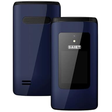 SAIET - Cellulare per Senior Facile da Usare LIKE ST-MC20 - Telefono per Anziani Intuitivo con Tasti e Caratteri Grandi - Blu