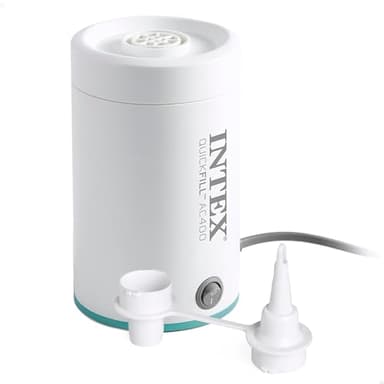 Intex 66646 - Pompa elettrica QuickFill AC400 per Gonfiaggio e Sgonfiaggio, Plastica, Bianco