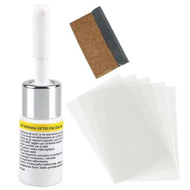 Fluido per la riparazione nano del vetro 'auto - Fluido per la riparazione delle crepe del parabrezza | Kit di riparazione in resina per parabrezza | Colla per riparazione parabrezza | Riempitivo