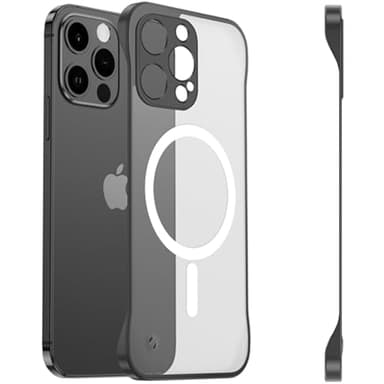 FAOMSEBS Magnetica Senza Bordo Cover per iPhone 16 Pro per MagSafe (Sensazione di Metallo Nudo) [Opaca Traslucido] [Magnetico Potente] Custodia Sottile per iPhone 16 Pro Cover Antishock 6,3'' 2024