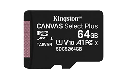 Kingston Canvas Select Plus SDCS2/64GB Scheda microSD Classe 10 con Adattatore SD Incluso, 64 GB