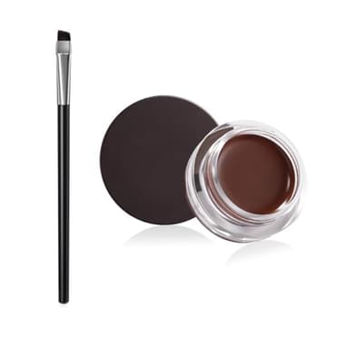 ZWWOGE Gel Eyeliner, Gel Eyeliner in Crema a Lunga Durata Impermeabile, Pigmenti ad Alta Intensità Trucco per Eyeliner a Prova di Sbavature, Eyeliner Waterproof con Pennelli Eyeliner Marrone