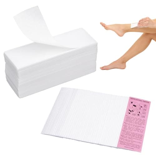 Strisce Depilatorie Strisce per Ceretta 200 Pezzi Strisce Ceretta per Cera Calda e Pasta di Zucchero Strisce di Cera di Carta Non Tessuto per Ceretta per Gambe, Braccia, Ascelle e Zona Bikini