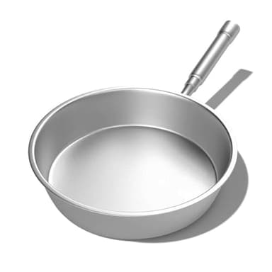 WOTZOV Padella in Titanio Puro, Padella in Titanio Puro da 28 cm, Padella in Titanio, Padella Antiaderente Non Rivestita, Fondo Piatto, per Cucina, Utensili da Cucina per la casa,