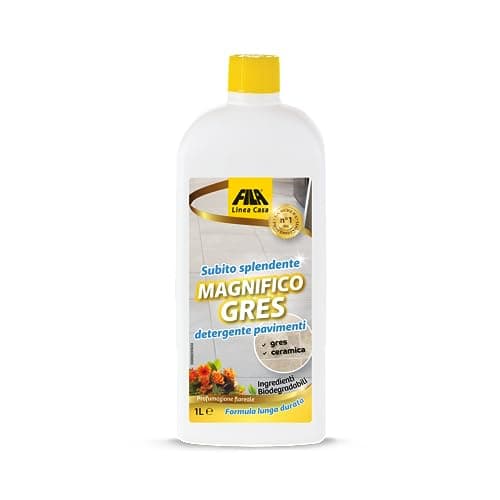 FILA Surface Care Solutions, MAGNIFICO GRES, Detergente Adatto per Pavimento in Gres Porcellanato Effetto Legno, Detersivo Profumato Pavimenti , 1L