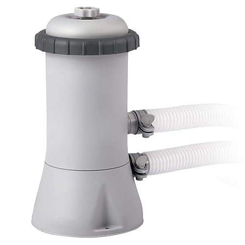 Intex 28604-Pompa Filtro a Cartuccia Krystal Clear, Flusso d'Acqua 2006 L/h,di Sistema 1703 L/h, per Piscine Easy Set da 366-396-457 cm,Frame da 366 cm, Rettangolari da 300-400 cm, Plastica, Grigio
