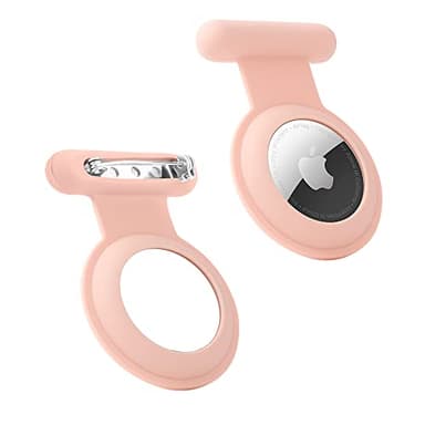 Tracker GPS nascosto Airtag, Airtag per bambini, anziani, animali domestici, abbigliamento, più sicuro dell'orologio Airtag, portachiavi Airtag e collana Airtag.(rosa-2PCS)