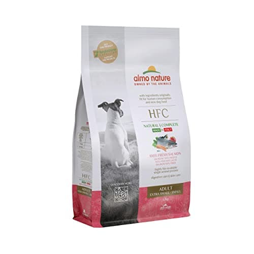 Almo Nature HFC Adult XS-S, Crocchette per Cani Adulti - Salmone Fresco - Sacco da 1,2 kg