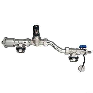 Valvola di bypass di pressione differenziale in ottone, valvola di bilanciamento regolabile, valvola automatica di scarico e scarico, pezzo di coda del distributore d'acqua (argento)
