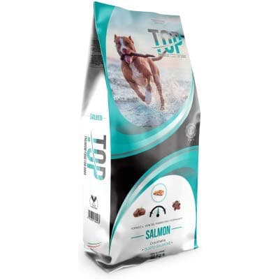 Top Salmon - Alimento secco completo per il mantenimento di cani adulti, ricco di salmone, 1 confezione da 20 kg