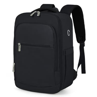 RuoSien per Zaino Ryanair 40x20x25,Zaino da Viaggio Aereo Bagaglio a Mano,Borsa da Cabina per Laptop da 14 Pollici Zaino Casual da Uomo e da Donna Lavoro (Nero Magico)