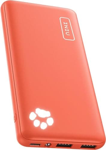 Power Bank, INIU Ultra Sottile & Leggero Powerbank 10000mAh Doppia Uscita 3A ad Alta Velocità, Porta USB C da Esterno Caricatore Portatile di Torcia per iPhone 15 14 13 12 Pro Max X 8 Samsung Huawei