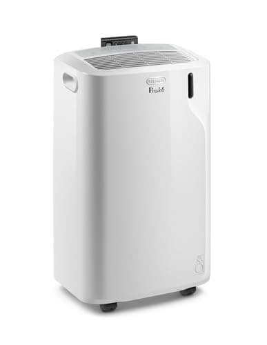 De'Longhi Pinguino PACEM77, Condizionatore Portatile Silenzioso 9.000 BTU/h, 2.1 kW, 70m3, Gas R290, 63 dB, Funzione Deumidificatore, Timer 24 ore, Classe Energetica A, Bianco