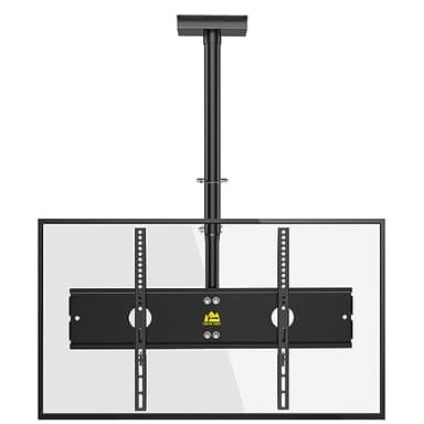 Supporto a soffitto per TV FORGING MOUNT Supporto TV a soffitto regolabile in altezza, girevole e inclinabile per TV piatte e curve da 40-65 pollici fino a 60 kg di peso massimo VESA 600x400mm
