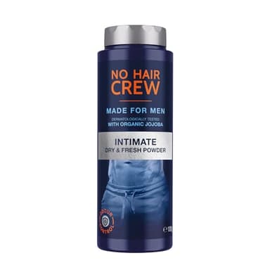 NO HAIR CREW Dry & Fresh Powder | Polvere Premium Intima Senza Talco | Assorbe Sudore, Protegge da Odori e Attrito | Sensazione di Freschezza Asciutta | 100 g