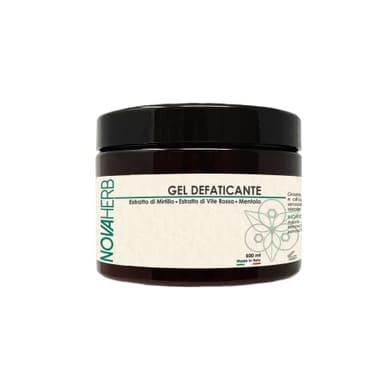 NovaHerb Crema Gambe Super Defaticante Effetto Freddo al Mentolo | 500 ml | Con Estratti di Mirtillo, Vite Rossa e Centella | Sollievo per piedi e gambe pesanti