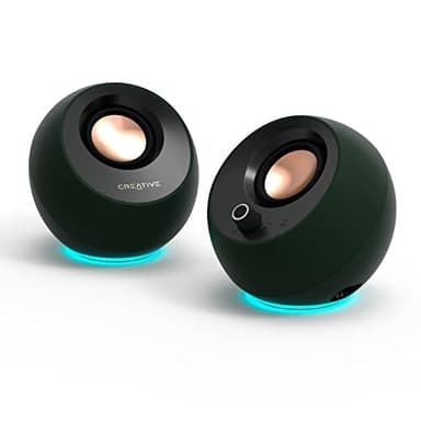 CREATIVE Pebble Pro 2.0 - Altoparlante PC USB-C con Bluetooth 5.3 e illuminazione RGB personalizzabile, audio USB e porta cuffie/microfono