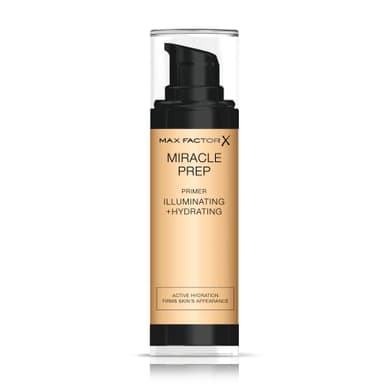 Max Factor Miracle Prep, Primer Viso 3 in 1 con Acido Ialuronico, Base Trucco Idratante e Illuminante, a Lunga Durata