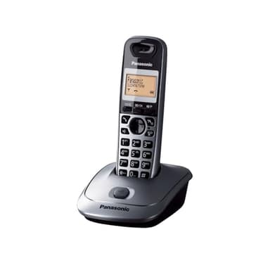 Panasonic KX-TG2511JTM Telefono Cordless Digitale, Unità Base e Ricevitore Singolo, Vivavoce, Audio Nitido, ID Chiamante, Rubrica, Display LCD, Modalità Eco, Montaggio a Parete, Nero