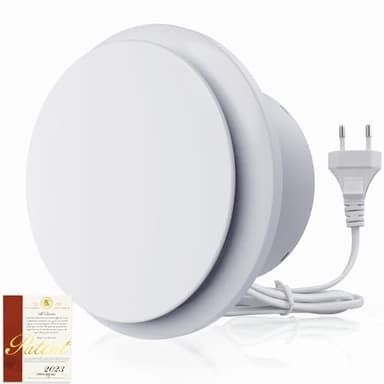 SBONNI Aspiratore Bagno 100 mm,Silenzioso Aspiratore Estrattore Aria 130m³/h, Per Bagno,Wc,Cucina,Ufficio,Serra,Garage, IPX4 Ventola Aspirazione Vortice Garanzia di 5 anni