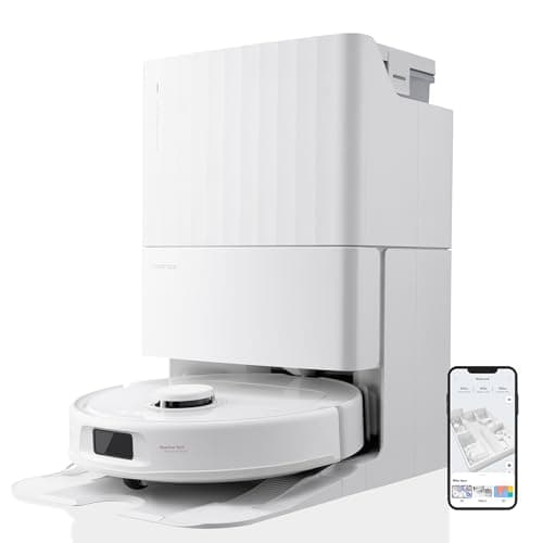 roborock Qrevo S Set Robot Aspirapolvere 7000Pa con Stazione Autopulente, Svuota Automaticamente la Polvere/Pulisce il Panno Rotante Sollevabile/Ricarica l'acqua (Roborock Qrevo S Bianco)