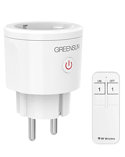 GreenSun Presa Telecomandata Presa con Telecomando -16A 3600W Telecomando Presa radio per Esterni Programmabile con Spegnimento Temporizzato Della Presa 30M di Controllo Remoto
