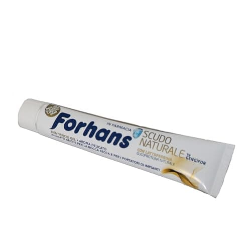 Forhans, Dentifricio Gel Scudo Naturale, con Lattoferrina, Azione Antibatterica per il Cavo Orale, Protezione Naturale, 75 ml