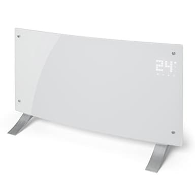 Klarstein Stufa Elettrica Basso Consumo, 2000W, Termoconvettore a Parete con Termostato, Termosifone Calorifero Riscaldamento Portatile