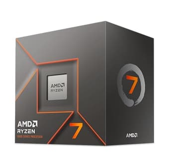 Processore AMD Ryzen 7 8700F (8 Cores/16 Threads , Ryzen AI, 65W TDP, AM5 Socket, 24MB Cache, Boost di Frequenza fino a 5,0 GHz max, dissipatore ad aria "Wraith stealth cooler")