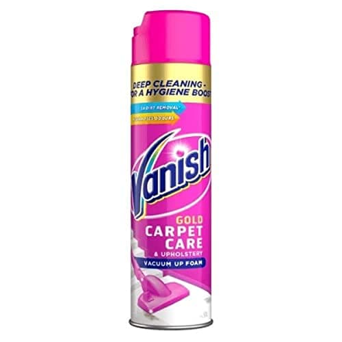 Vanish - Detergente per tappeti + tappezzeria, Gold Power Foam Shampoo, pulizia di grandi aree, 600 ml