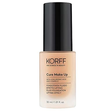Korff Fondotinta Fluido Effetto Lifting, Formula Anti-età con Acido Ialuronico, Texture setosa 02, 30ml