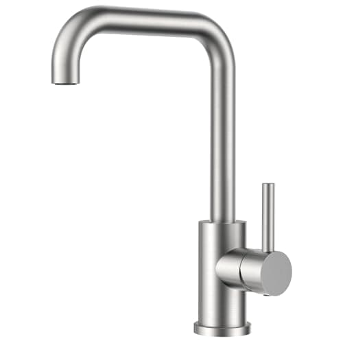 FORIOUS Rubinetto Lavello Cucina, Miscelatore Cucina Girevole a 360°, Forma di L Monocomando Acciaio Inox con 1 Foro