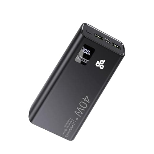 Power Bank DBC 25000mAh, Caricatore Portatile Fast Charge Con Display 40W QC 4.0 & PD 3.0 USB C Ingressi&Uscite per iPhone Samsung Huawei Xiaomi Ricarica Rapida Model:1260110