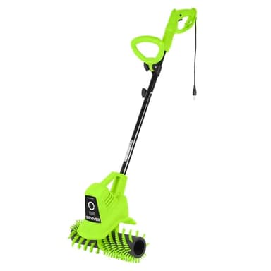 GreenSweep Reviver - Spazzola elettrica per erba artificiale/tappeto erboso per la pulizia di prati artificiali, da bordo a bordo, leggera e compatta