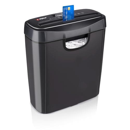 alpina Distruggi Documenti 190W, Trituratore Documenti e Carte di Credito, Taglia Carta, con Contenitore di Raccolta, Protezione contro il Surriscaldamento, 29 x 14 x 32,5 cm