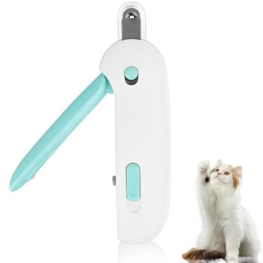 XURJUMI 1 Pezzo Cat Nail Clippers with Adjustable Aperture, Tagliaunghie per Gatti con Apertura Regolabile, con Lima per Unghie, Taglia Unghie in Acciaio Inossidabile per Cani e Gatti