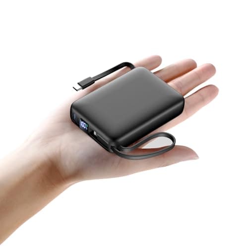 Power Bank, 26800mAh Caricatore Portatile, Ricarica Rapida Powerbank con 2 Porte e 2 Cavi, Batteria Esterna Compatibile per iPhone 15 14 13 Xiaomi Android