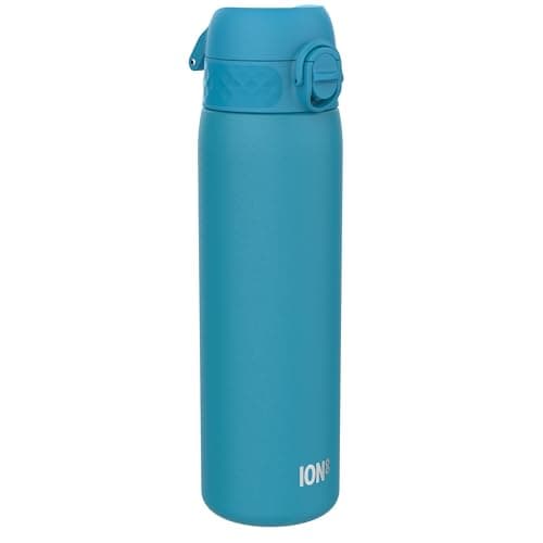 ION8 Borraccia Acciaio Inox, 600ml, a Prova di Perdite, Facile da Aprire, Serratura Sicura, Lavabile in Lavastoviglie, Adatta a Portabicchieri, Maniglia per il Trasporto, Durevole, Blu