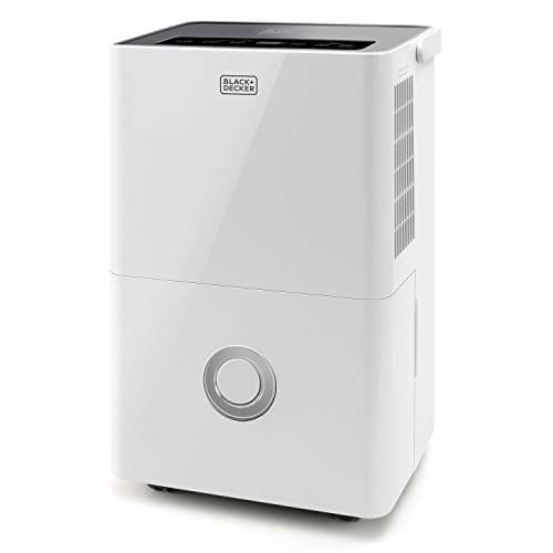 Black+Decker BXDH20E - Deumidificatore e purificatore d'aria, 2 in 1, 20 litri, Filtro HEPA13, Funzione asciugatura dei panni, 2 velocità, Serbatoio da 4 L, Programmabile 24h