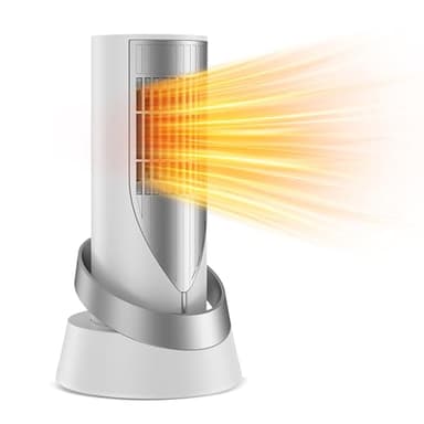 LuLuanping Stufetta Elettrica Basso Consumo, Termoventilatore Ceramica, 800W Tecnologia Ceramica Silenzioso, Protezione da Surriscaldamento, Termostato Ambiente per Uso Domestico e Ufficio