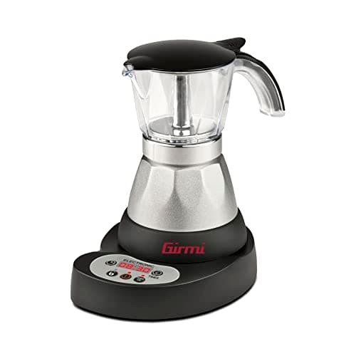 Girmi MC23 Moka elettrica Programmabile per caffè in polvere, da 1 a 3 tazze, 400W, Display LED, Timer, Mantenimento in caldo, Alluminio, Silver