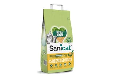 Sanicat - Lettiera per gatti in tutolo di mais riciclato | Assorbimento superiore e controllo degli odori | Prodotto ecologico e biodegradabile | Formato 6 L
