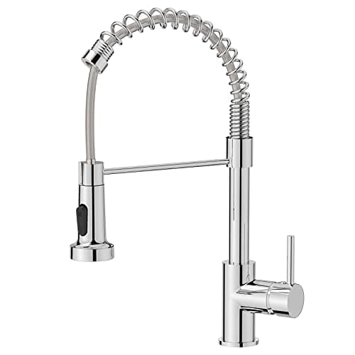 FORIOUS Miscelatore Cucina, Rubinetto Lavello Cucina, Acciaio Inox Ad Alta Pressione Orientabile a 360°Monocomando, Cromo Lucido