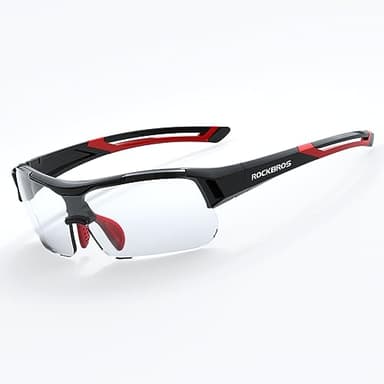ROCKBROS Occhiali Ciclismo Fotocromatici da Sole Uomo Donna, Occhiali MTB Lenti Fotocromatiche per Bici Bicicletta, Protezione UV 400 per Sport all'Aria Aperta