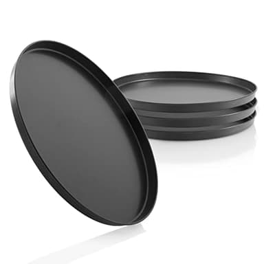 Grizzly teglia per pizza rotonda 28 cm, set di 4, rivestimento antiaderente, teglia rotonda, versatile, Made in Germany