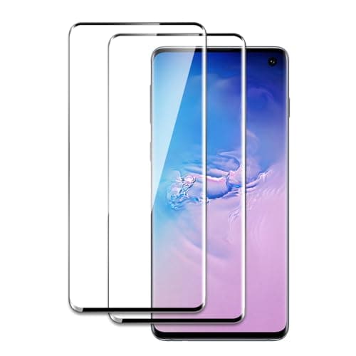 2 Pezzi Pellicola Vetro Temperato per Samsung Galaxy S10, 3D Curved Edge to Edge, Durezza 9H, Antiurto Antigraffio, Senza Bolle, Facile Installazione